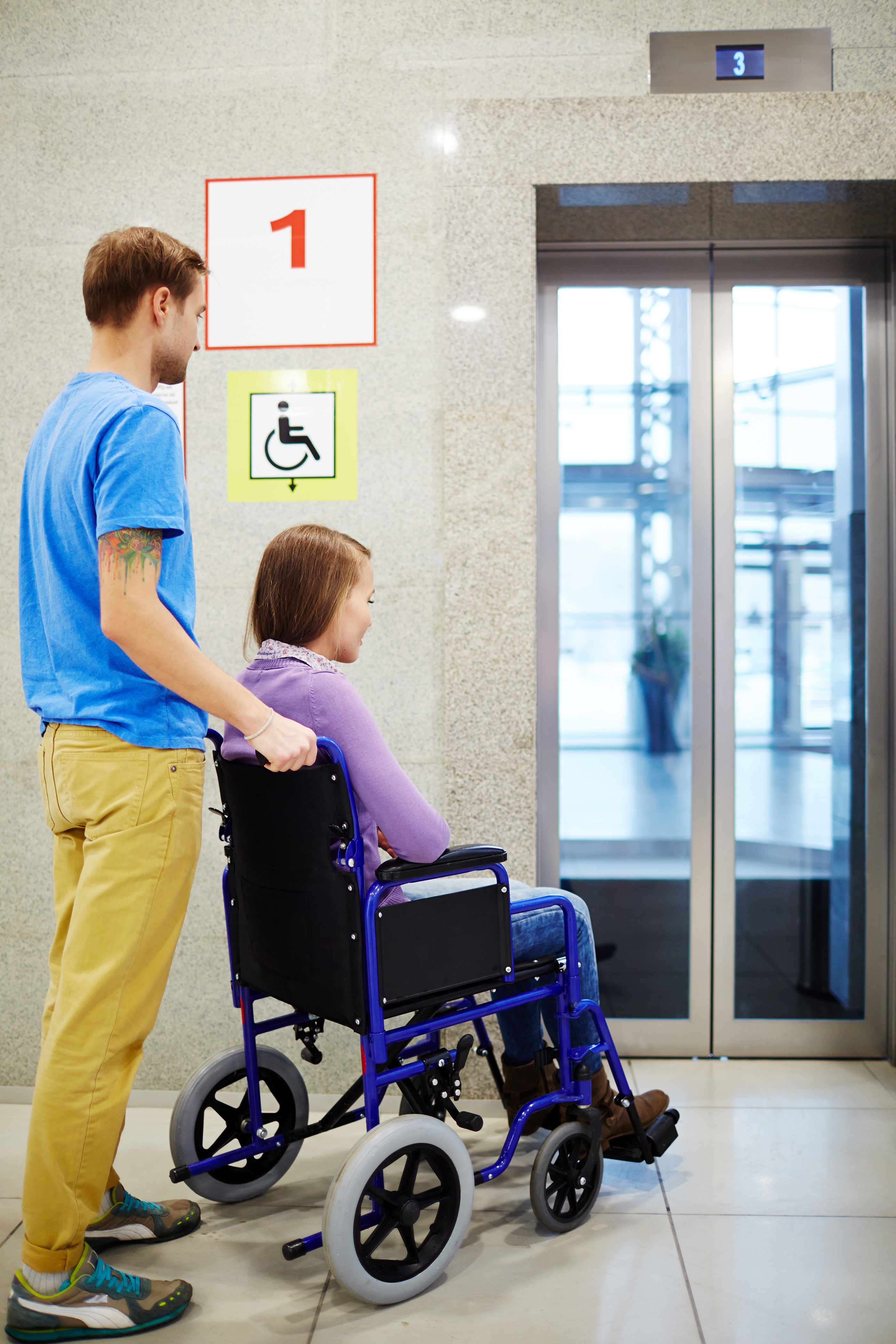 Hospital elevator with stretcher access and antimicrobial surfaces – Pinaxis elevator company in Gurgaon project for Park Hospital