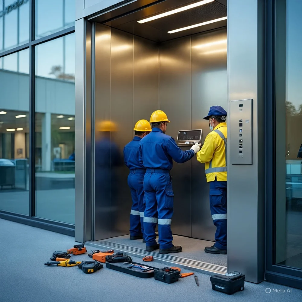 Residential elevator installation by Pinaxis elevator company in Gurgaon for luxury apartments on Golf Course Road